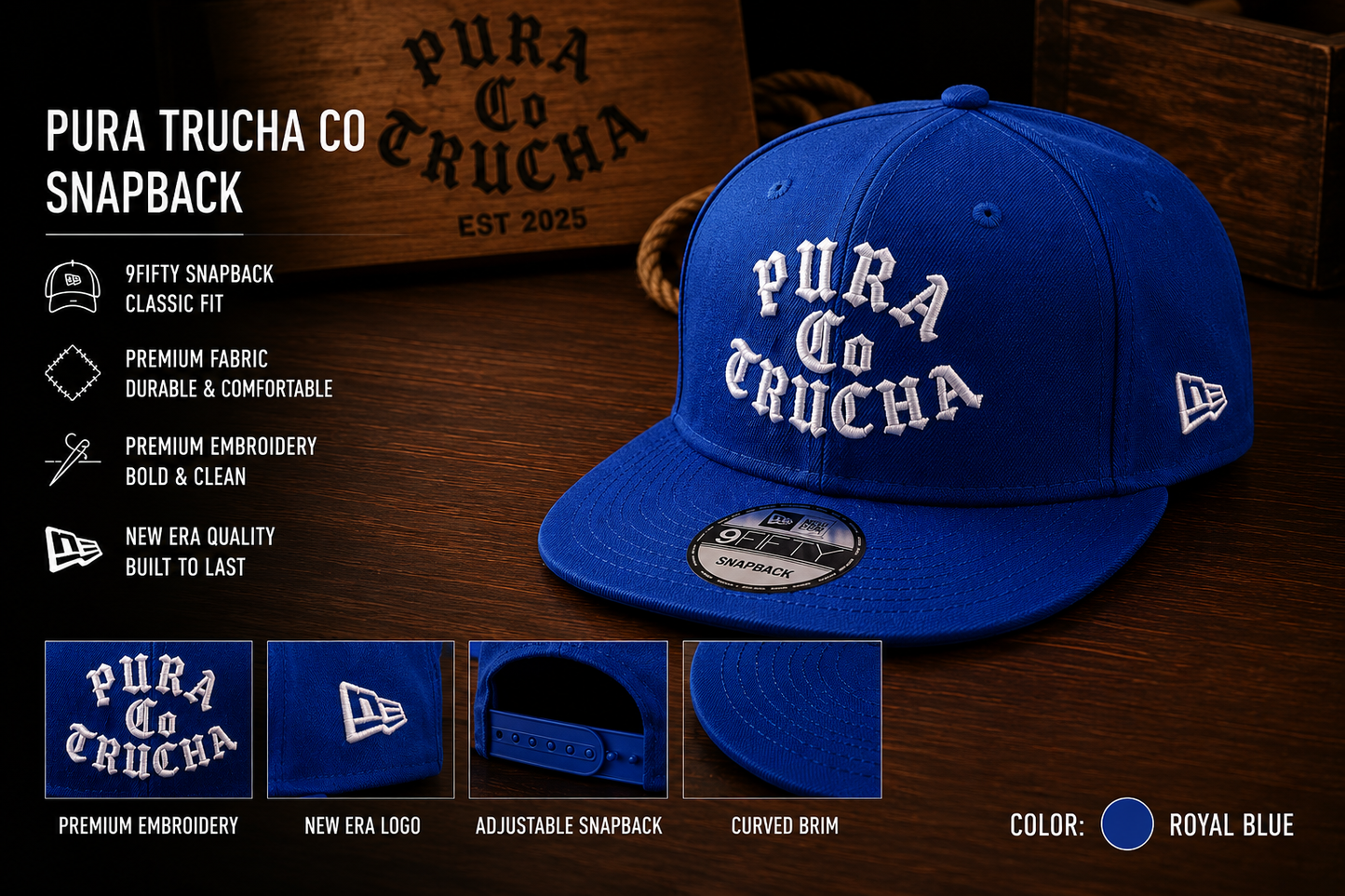 Pura Trucha Co Classic New Era Snapback